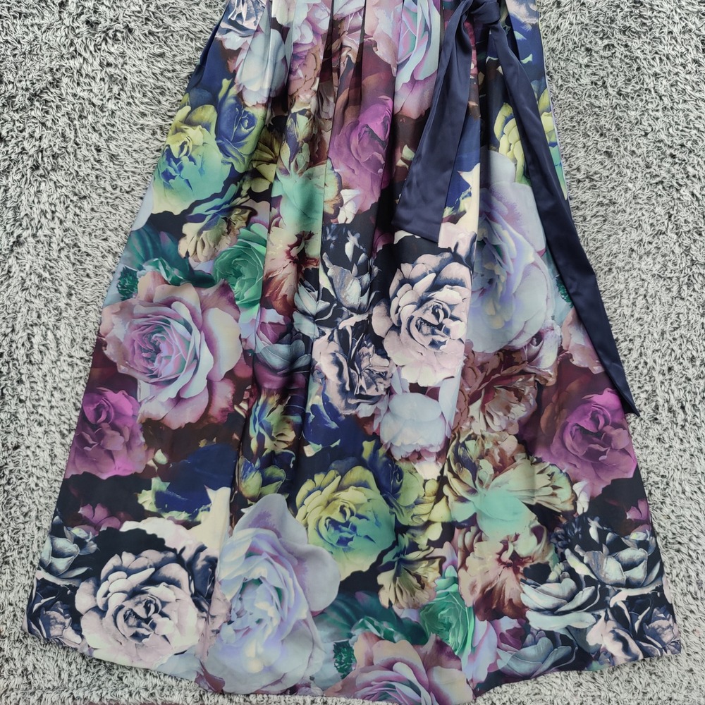 Tahari Womens Floral Elegant Regency Romantic Maxi Dress 12 Formal Evening Gown - Picture 12 of 16